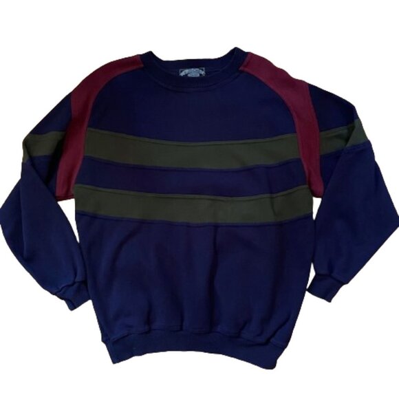 Vintage 90s cozy comfy Jockey color block cotton sweatshirt - Picture 4 of 12